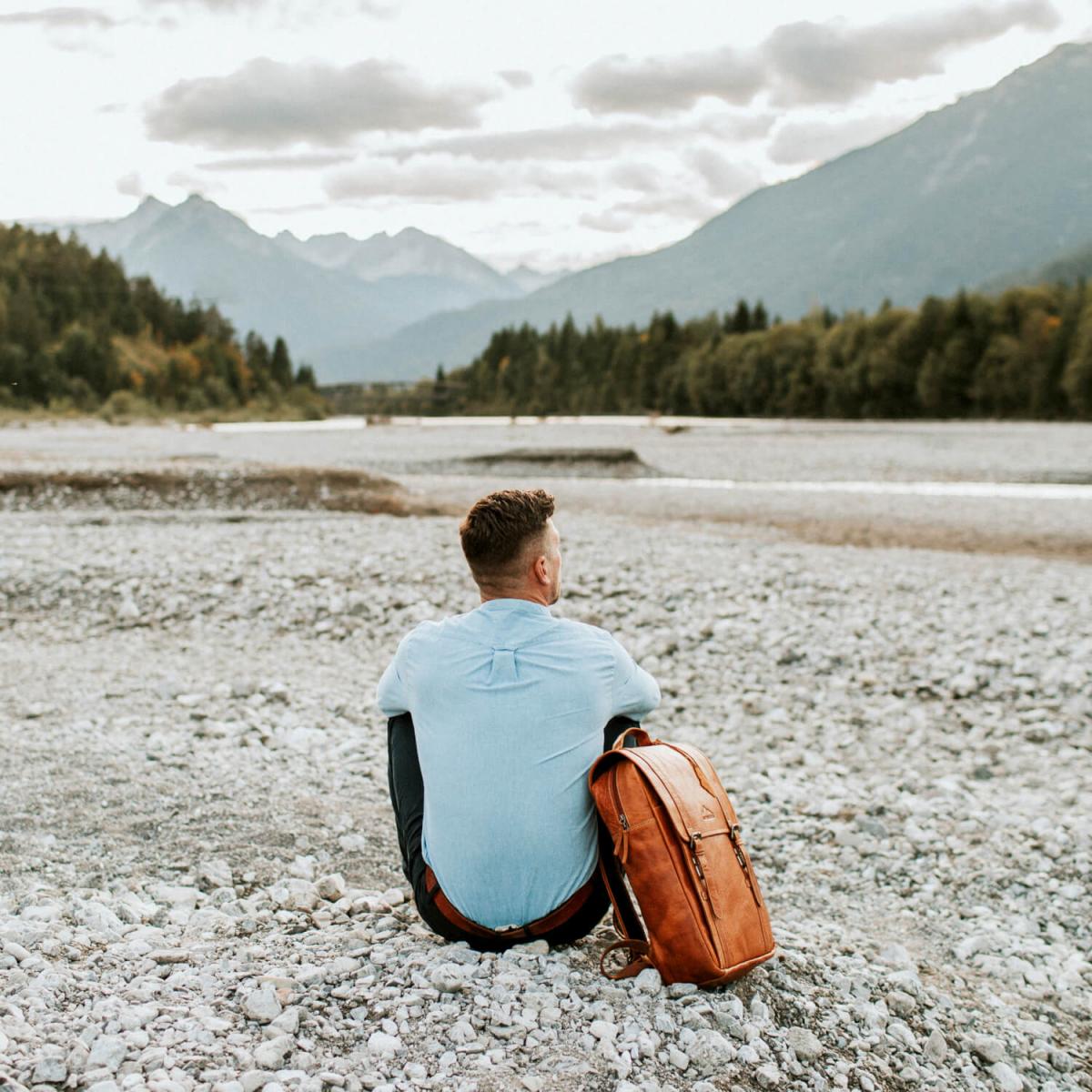ALPENLEDER | Rucksack BOZEN (cognac) CG2102