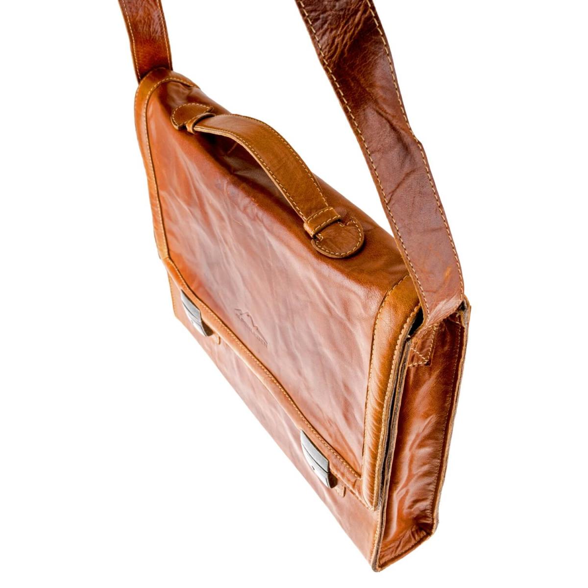 ALPENLEDER | Messenger Bag BUCHBINDER II (cognac) CG2047A-c