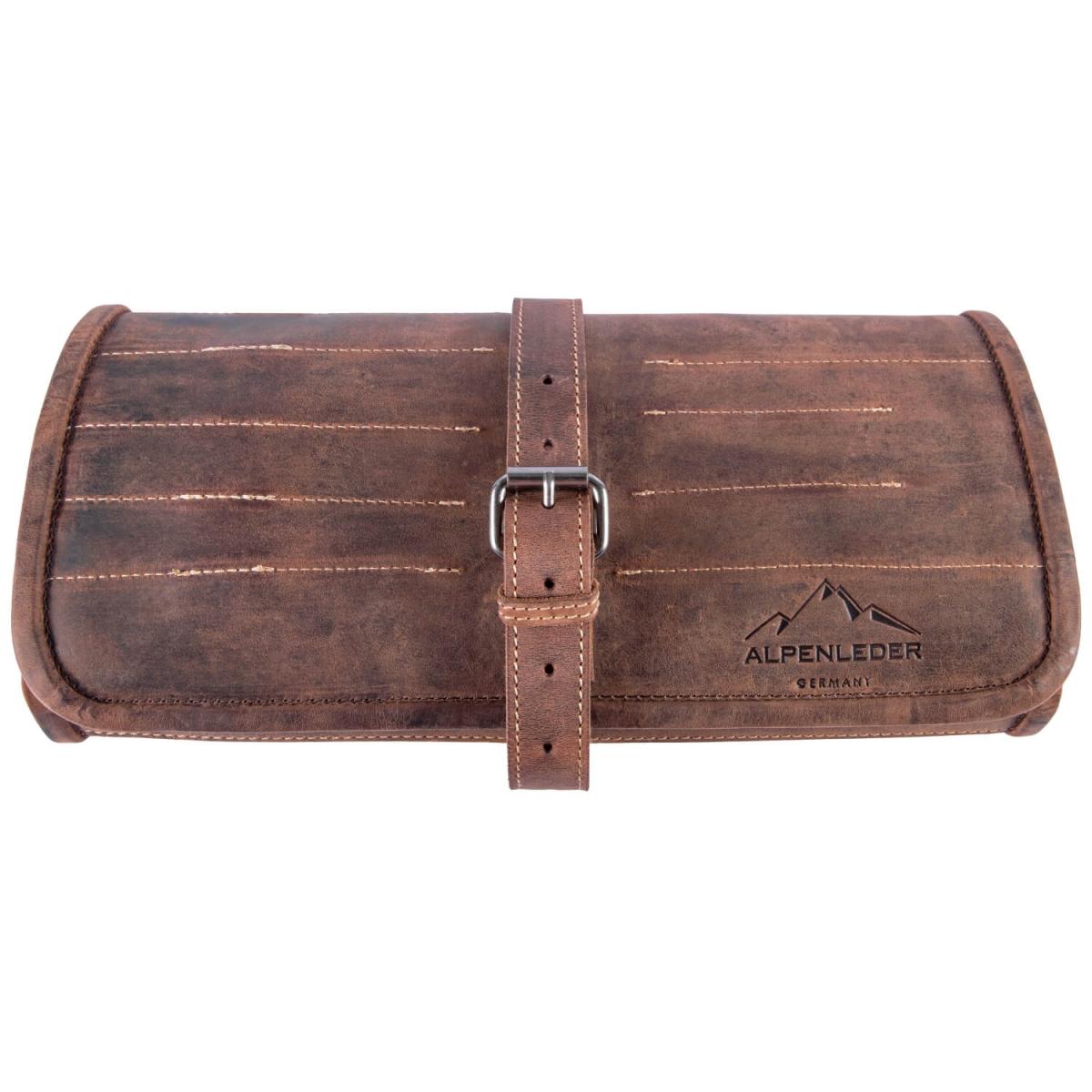 ALPENLEDER | Messerrolle BUTCHER (old havanna) CH6059-oh