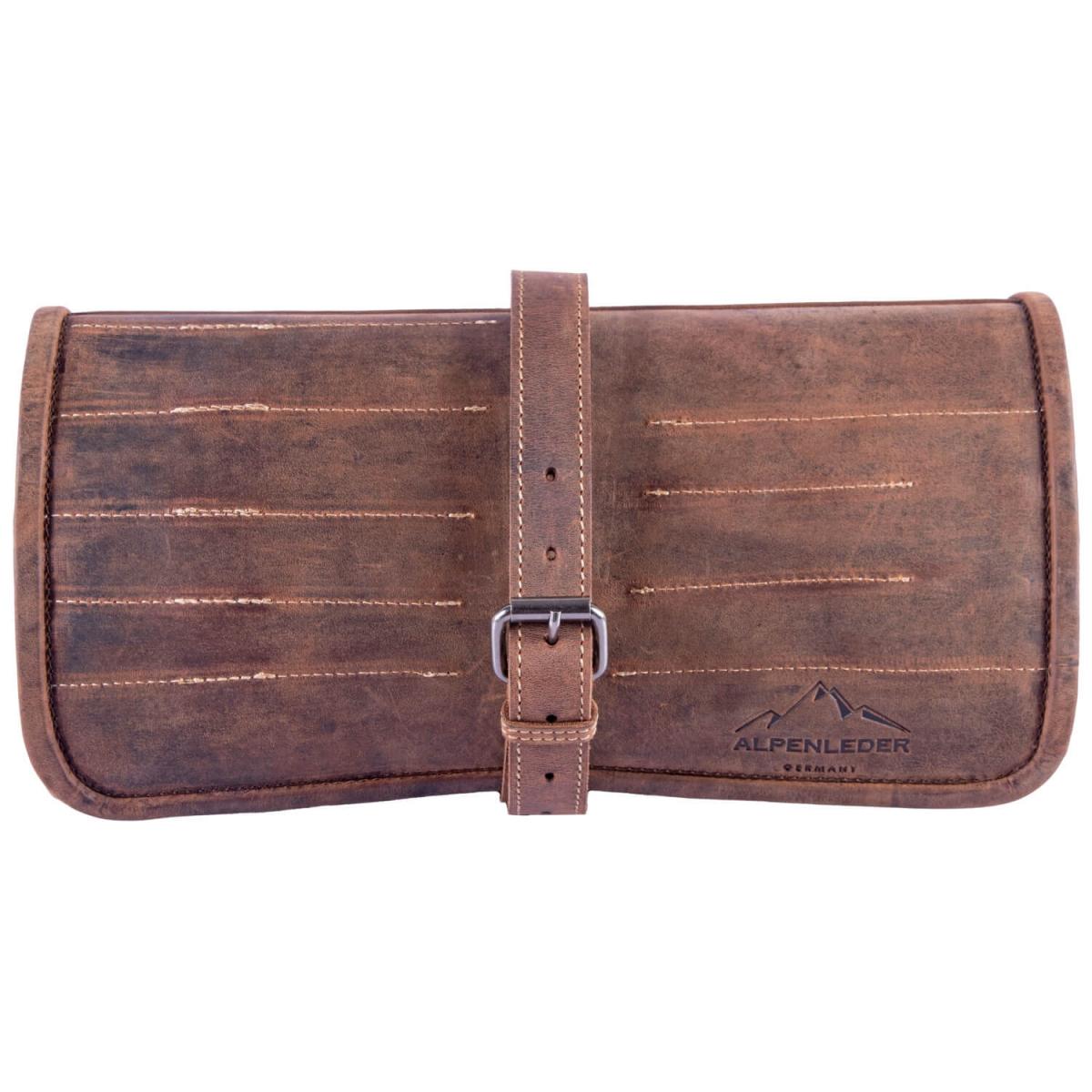 ALPENLEDER | Messerrolle BUTCHER (old havanna) CH6059-oh