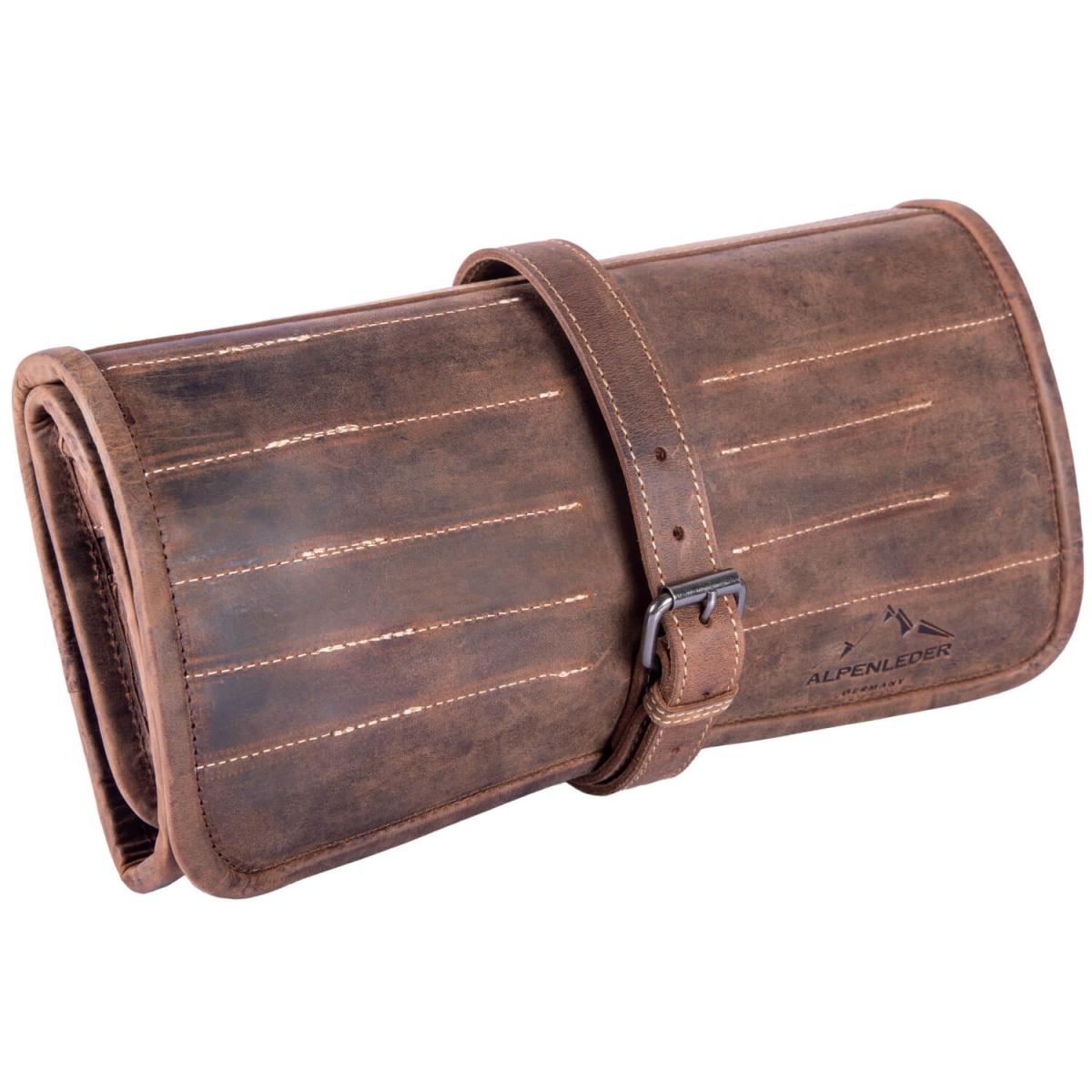 ALPENLEDER | Messerrolle BUTCHER (old havanna) CH6059-oh