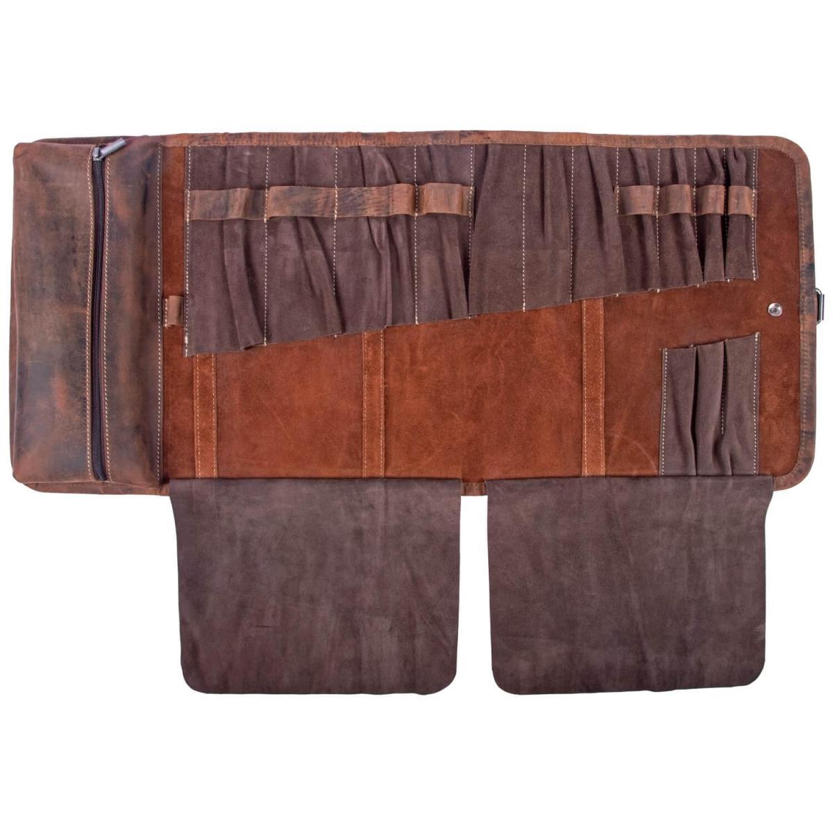 ALPENLEDER | Messerrolle BUTCHER (old havanna) CH6059-oh