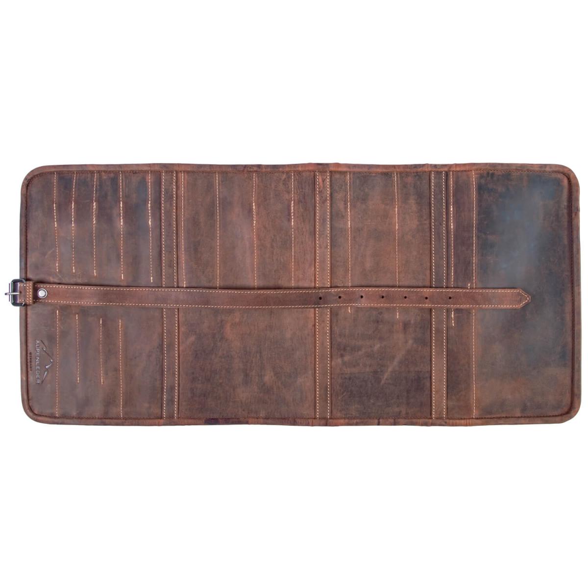 ALPENLEDER | Messerrolle BUTCHER (old havanna) CH6059-oh