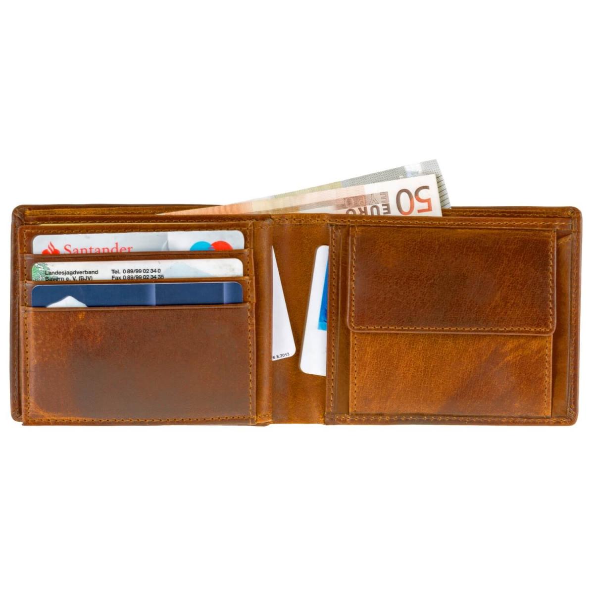 ALPENLEDER Gelbörse DAVOS Cognac (CG5001-c)
