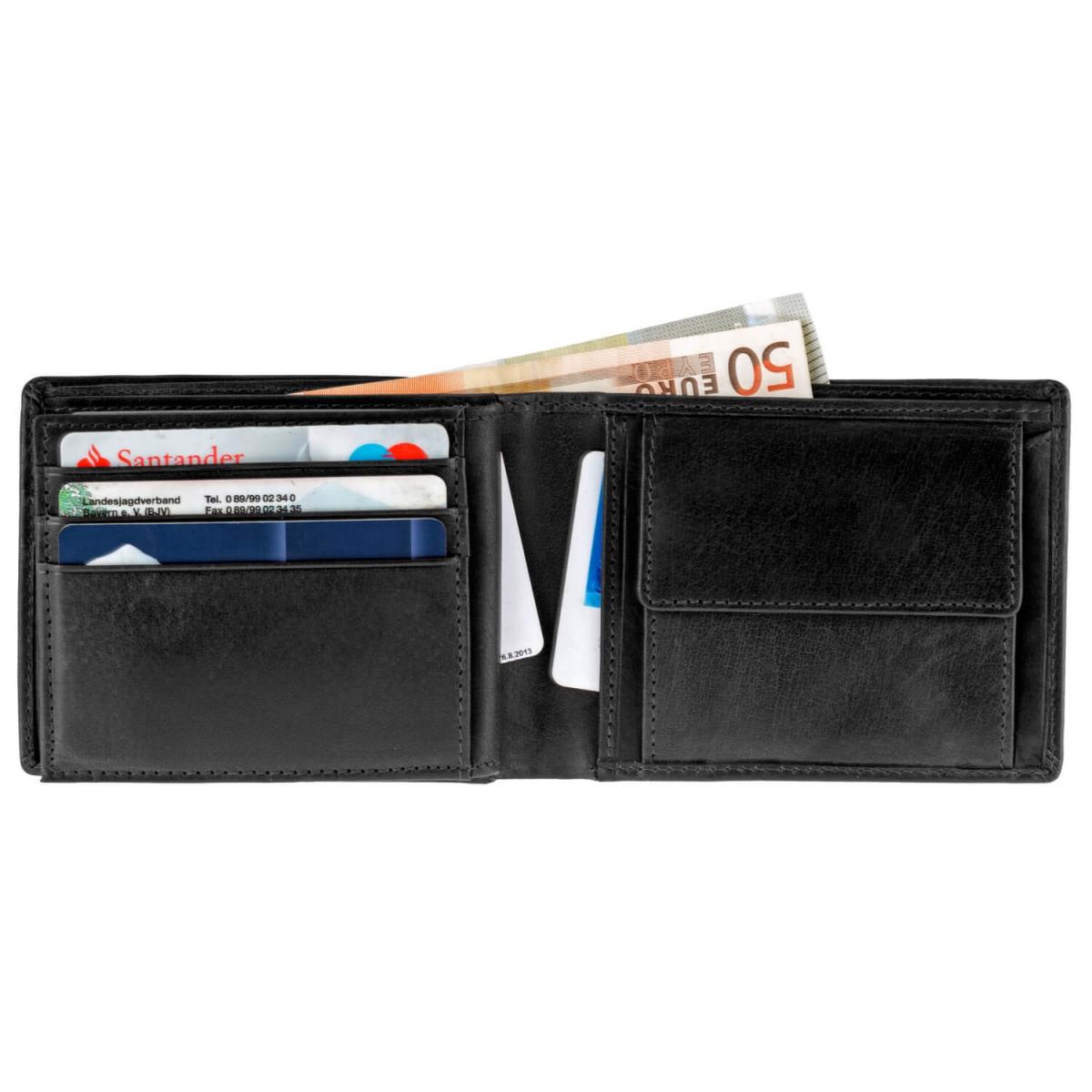 ALPENLEDER Gelbörse DAVOS ebenholz (CG5001-e)