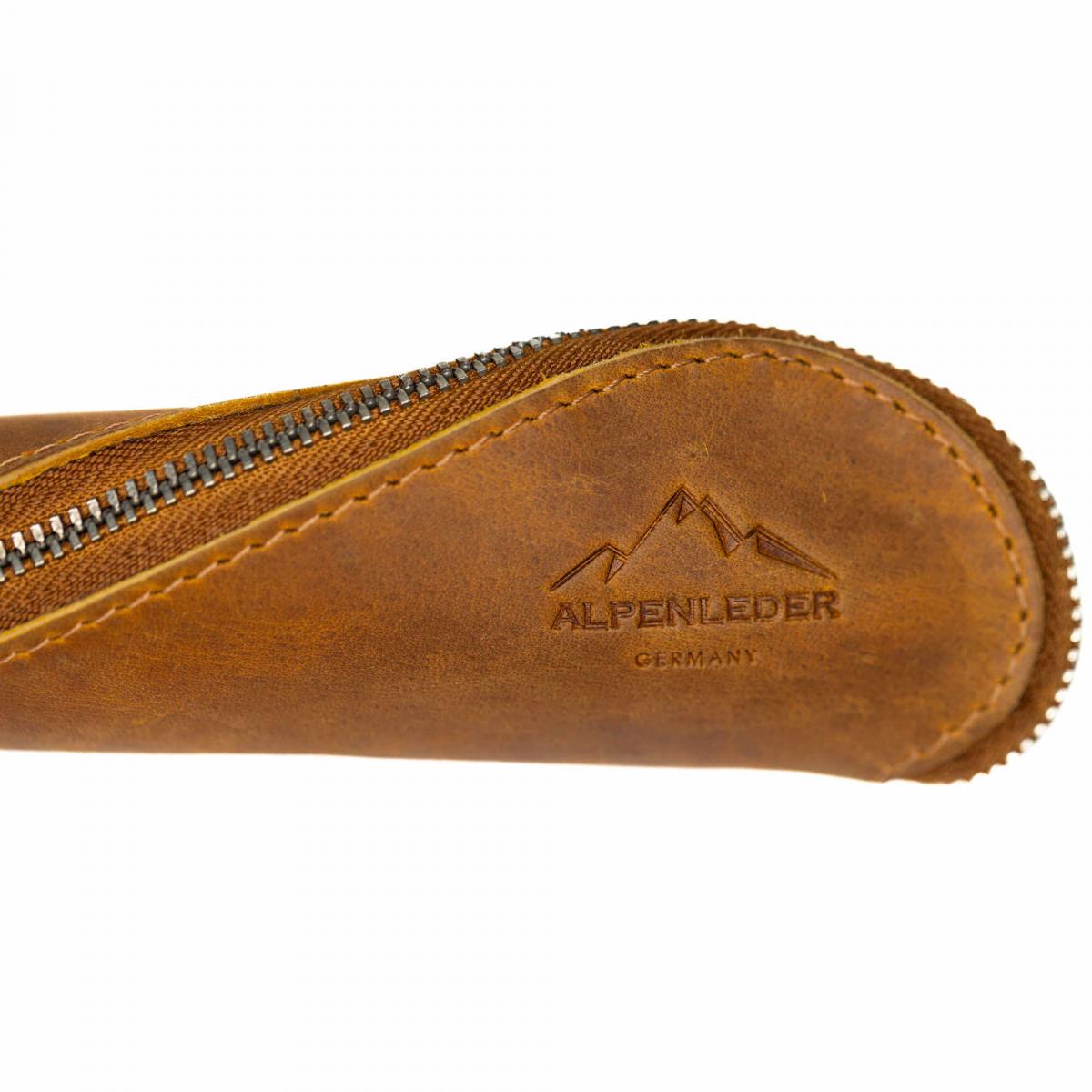 ALPENLEDER | Stifteetui Mäppchen DRAHDI cognac (CG8102-c)