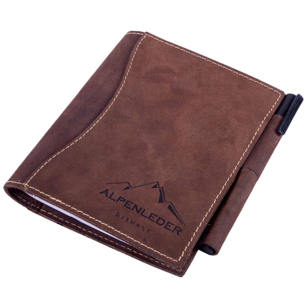 ALPENLEDER | Notizbuch DIN A6 GOETHE (old havana) CG6057-oh