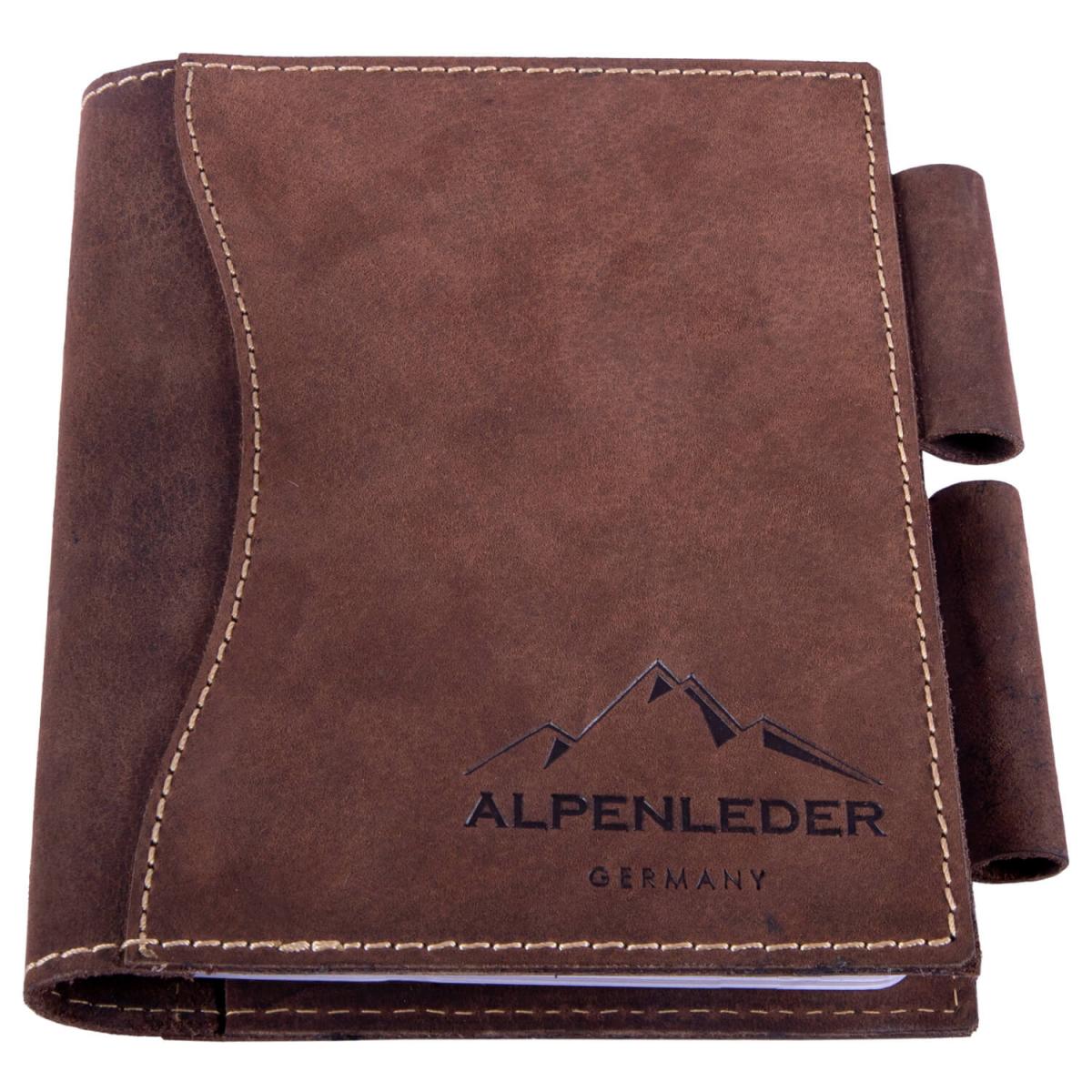 ALPENLEDER | Notizbuch DIN A6 GOETHE (old havana) CG6057-oh