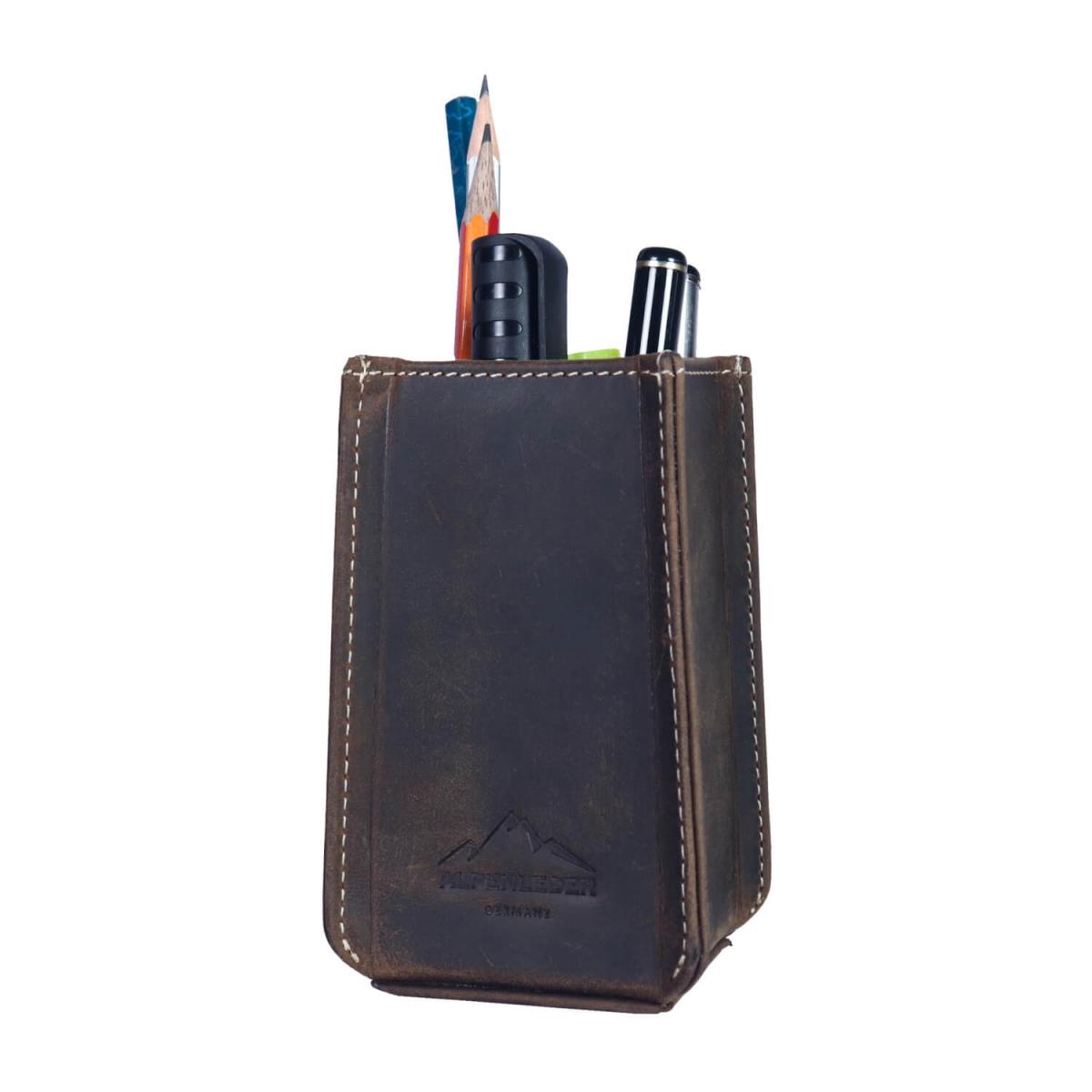 ALPENLEDER | Stifteköcher HAFERL (old havanna) CG6075-oh