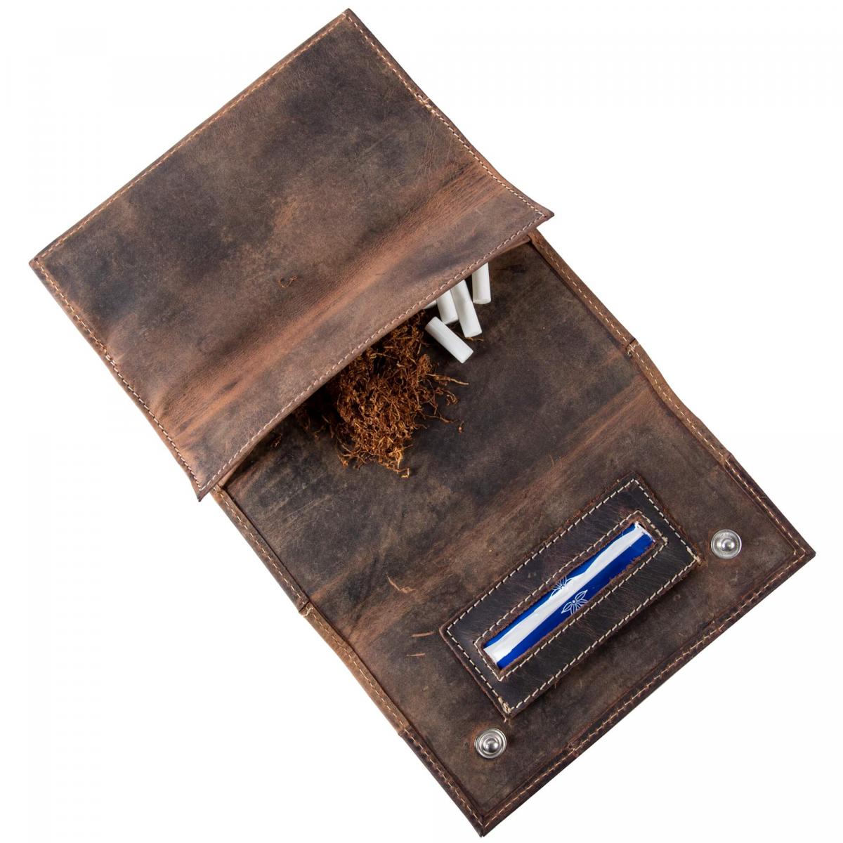 ALPENLEDER | Tabaktasche JUPITER old havanna (CG2074-oh)