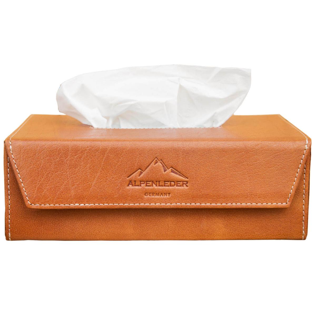 ALPENLEDER | Tücherbox KISTERL (cognac) CG6081-c