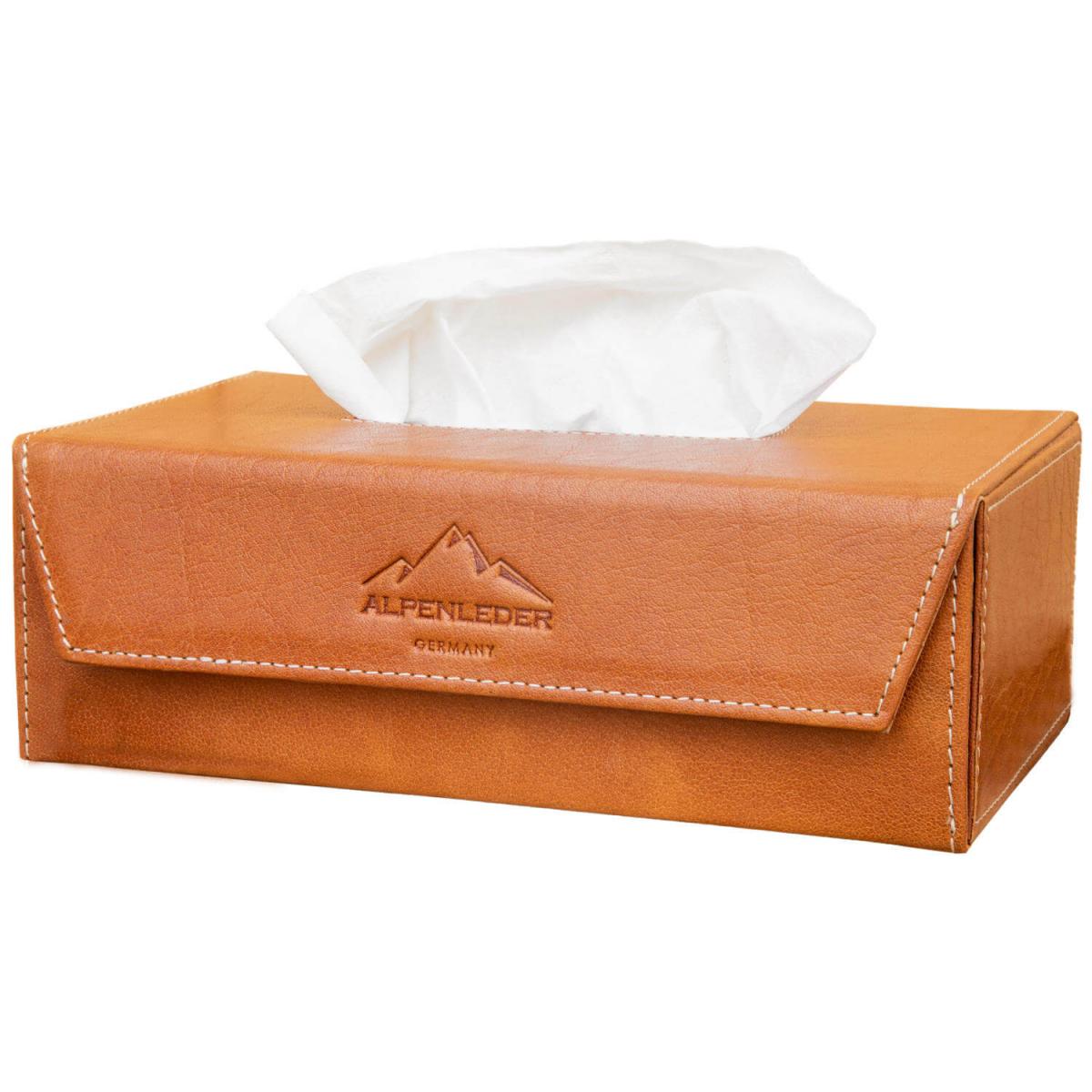 ALPENLEDER | Tücherbox KISTERL (cognac) CG6081-c