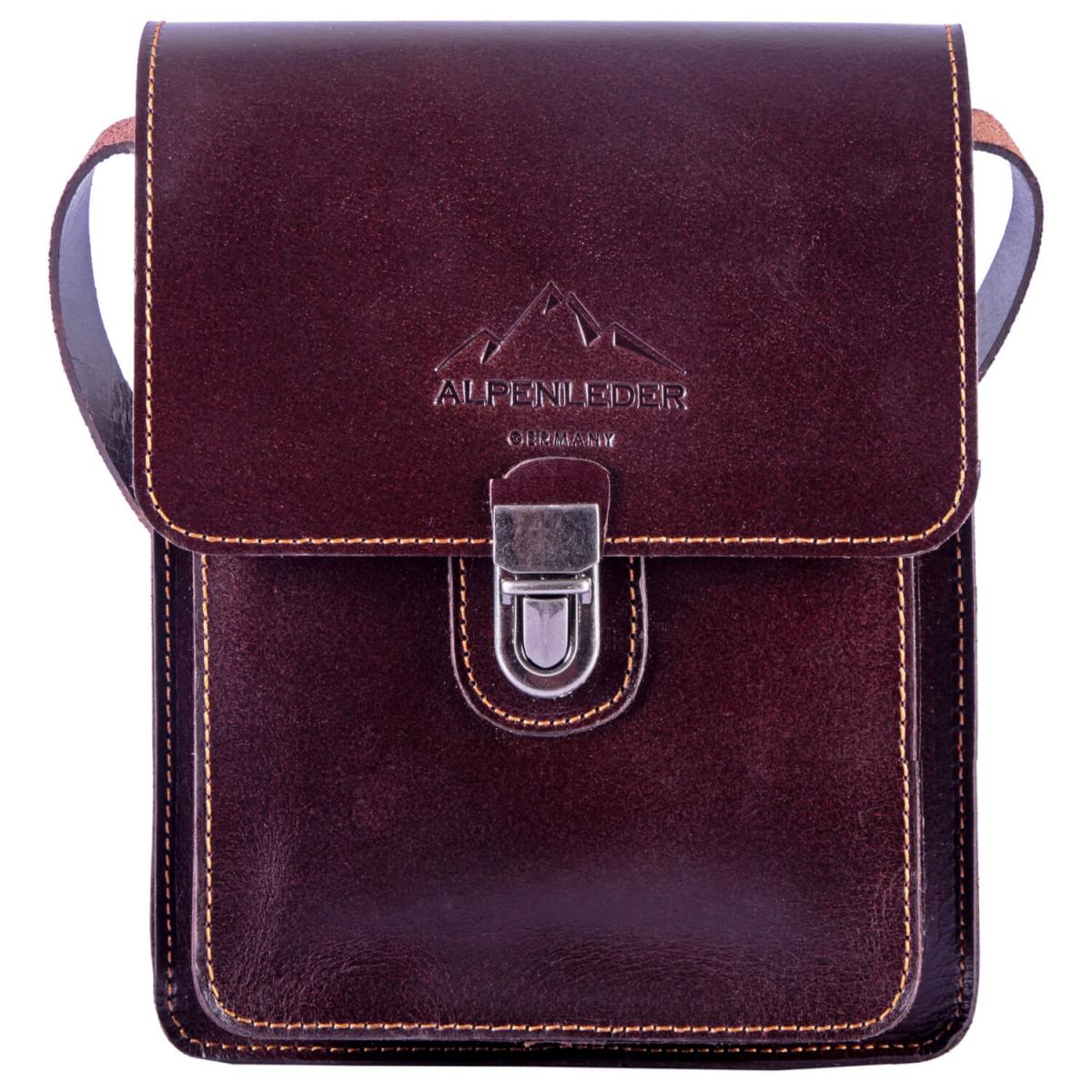 ALPENLEDER Messenger Bag KITZBUEHL wine