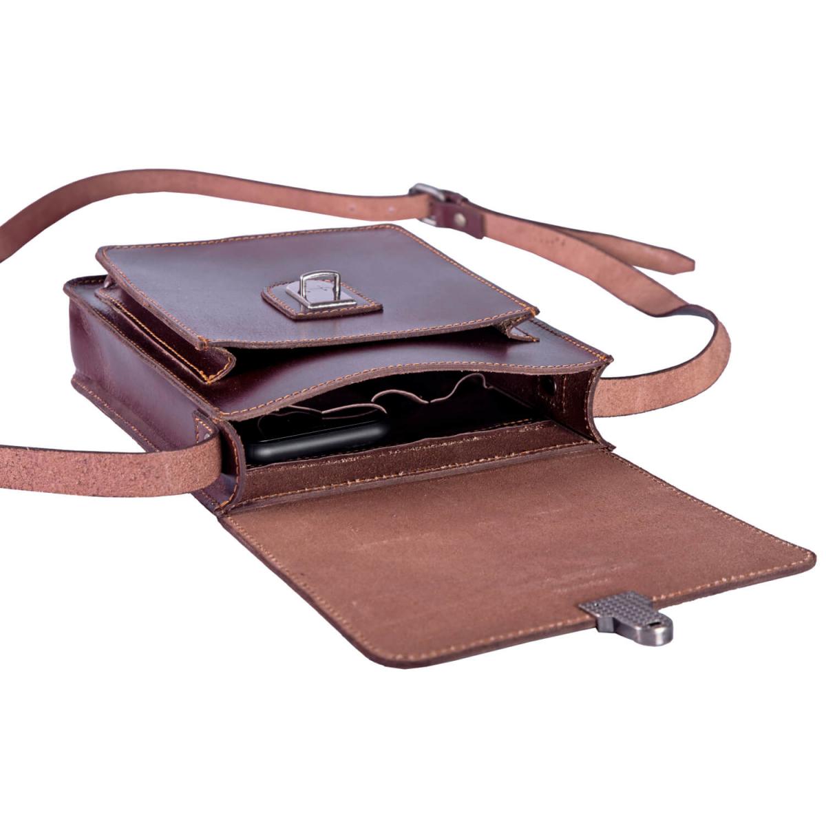 ALPENLEDER | Messenger Bag KITZBUEHL (wine) CG6055-w