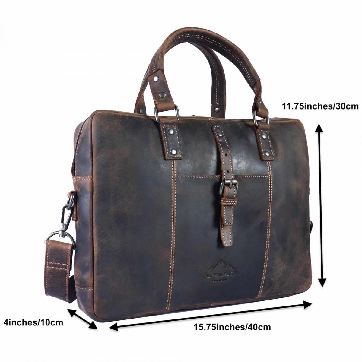 ALPENLEDER | Aktentasche Messenger Bag LUDWIG old havanna (CG6061-oh)