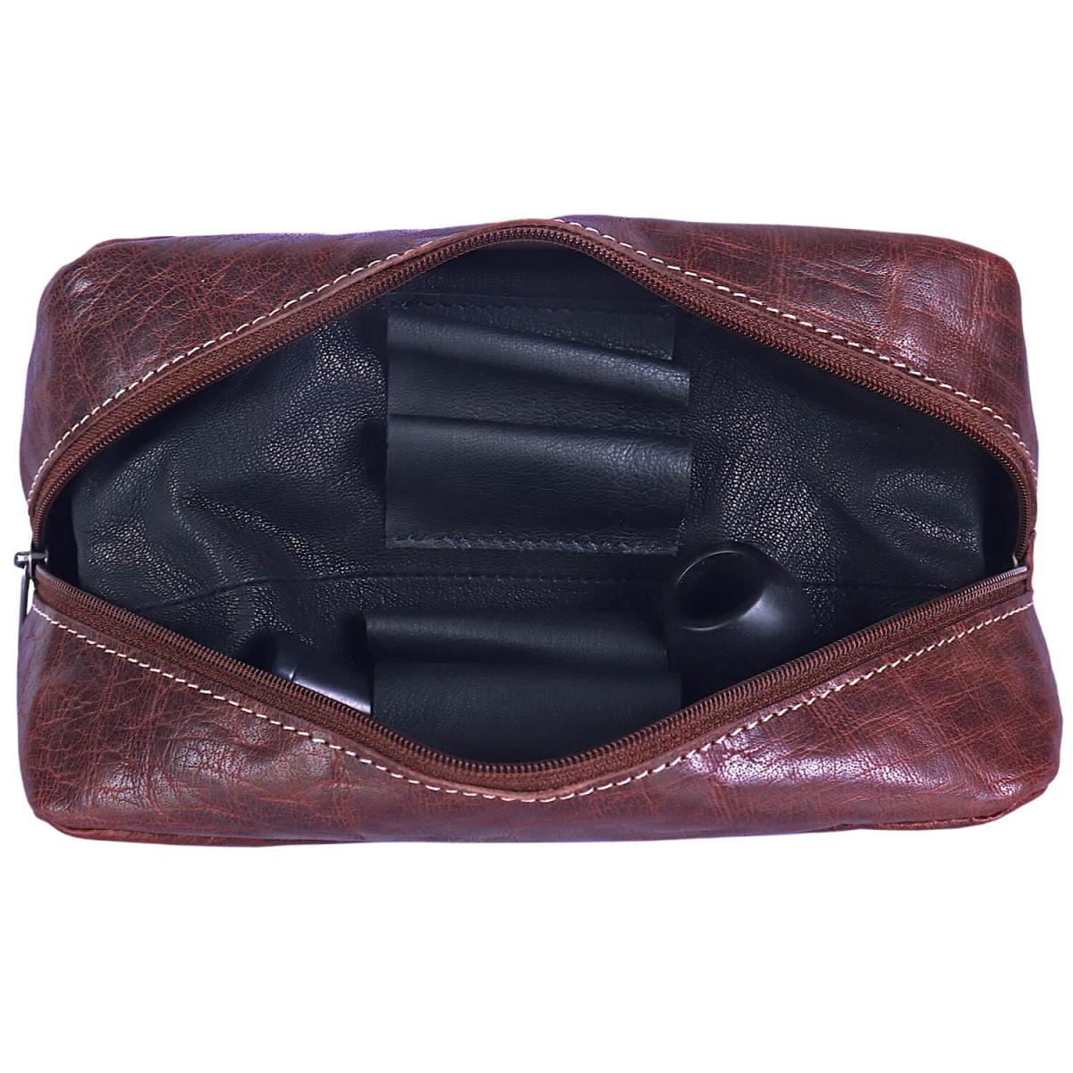 ALPENLEDER | Pfeifentasche LUIS (brandy) CG6067-b
