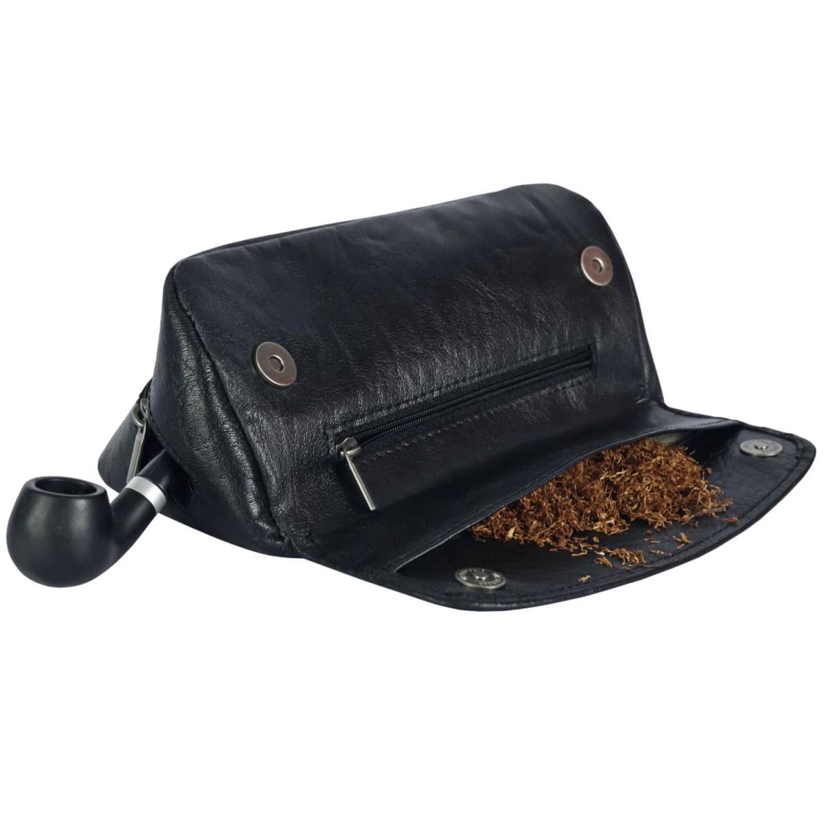 ALPENLEDER | Pfeifentasche LUIS (ebenholz) CG6067-e