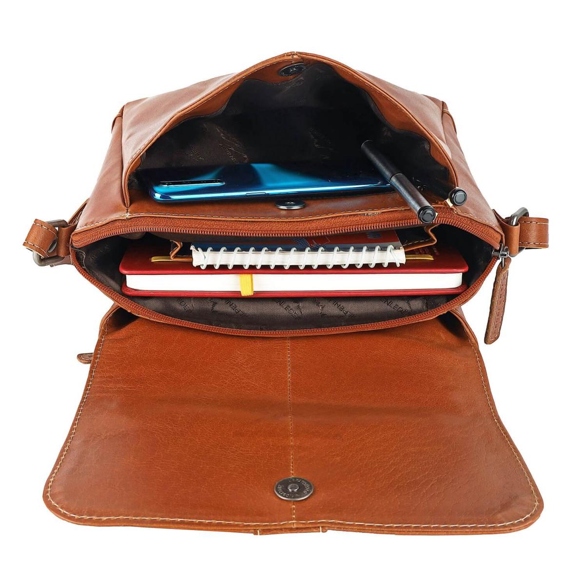ALPENLEDER | Damen-Umhängetasche MADL (cognac) CG6072-c