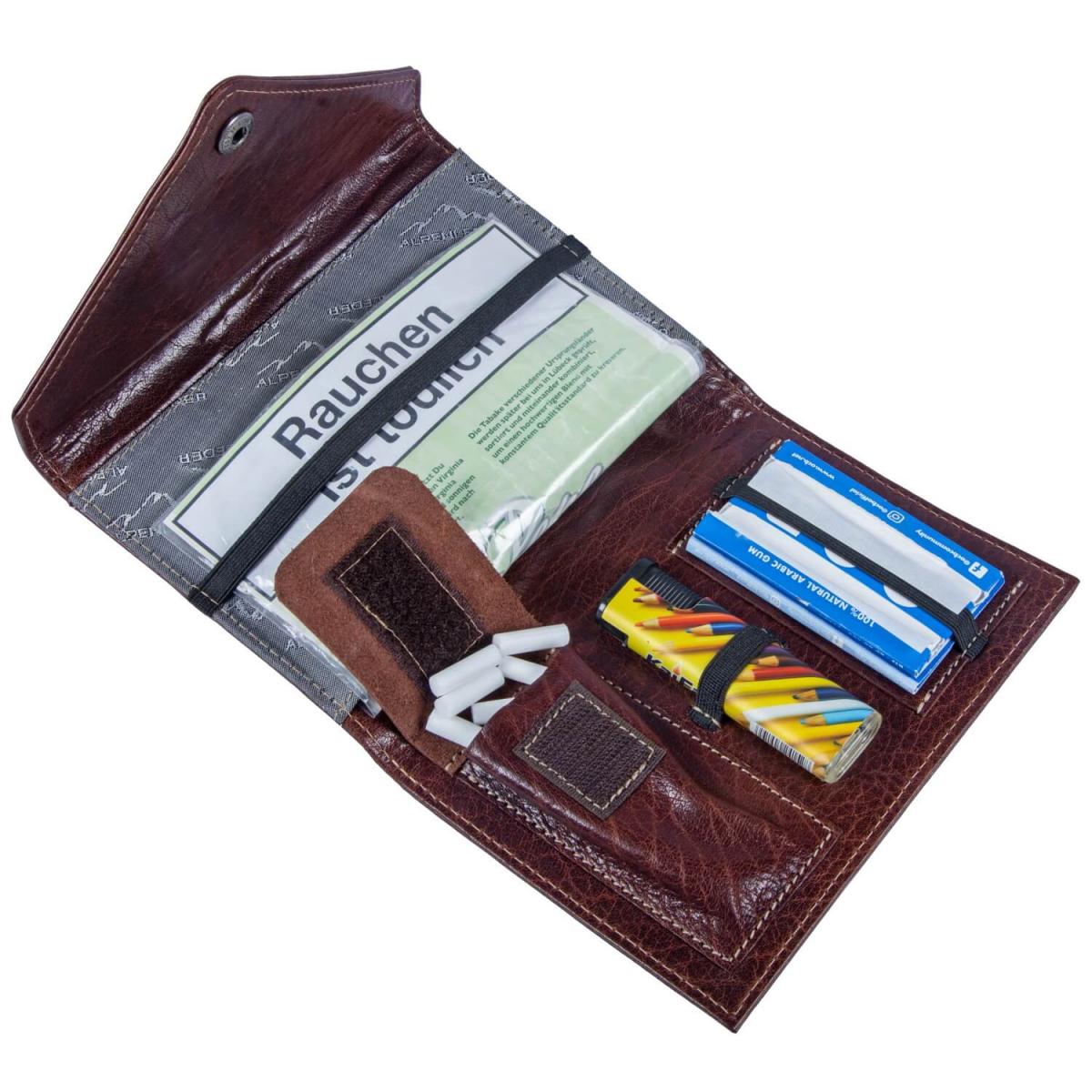ALPENLEDER | Tabaktasche MAXI (brandy) CG6050-b