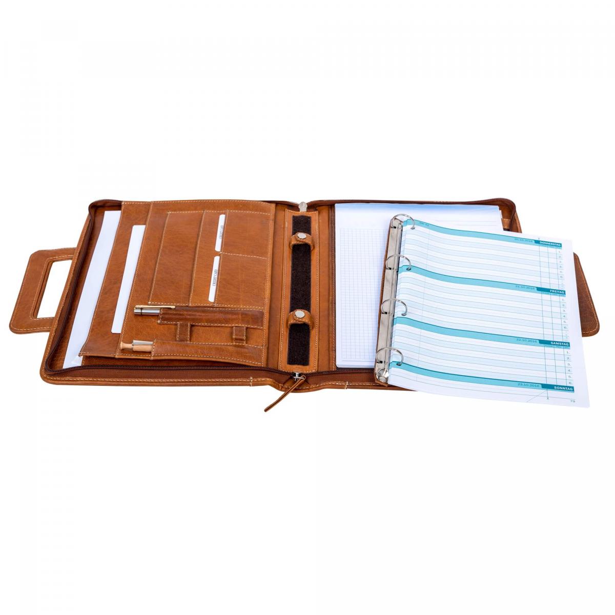 ALPENLEDER | Dokumententasche MEETING cognac (CG4070-c)