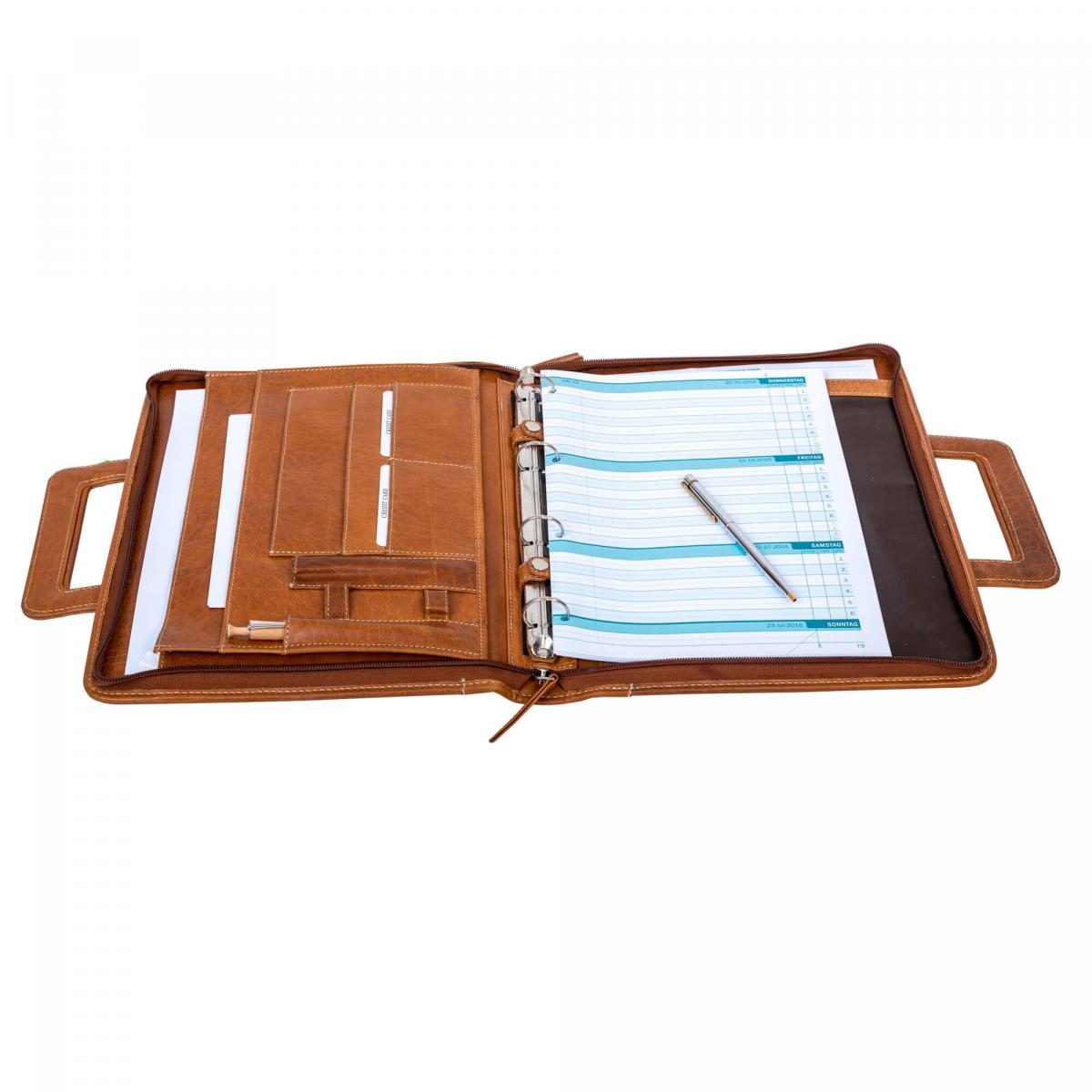 ALPENLEDER | Dokumententasche MEETING cognac (CG4070-c)