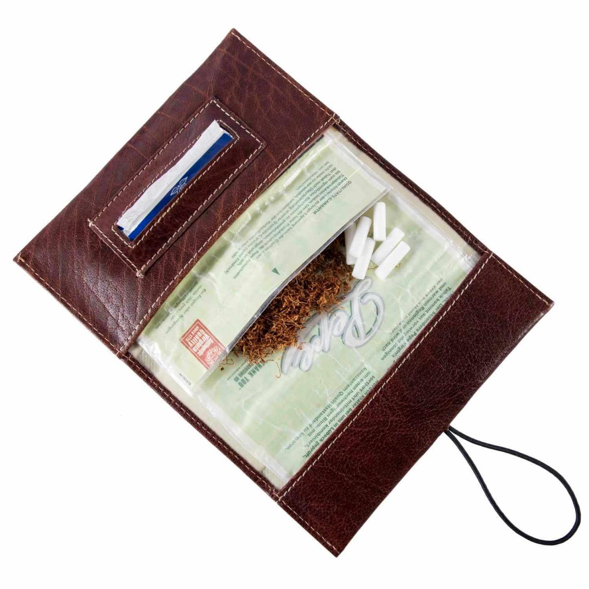 ALPENLEDER | Tabaktasche MERLIN (brandy) CG6072-b