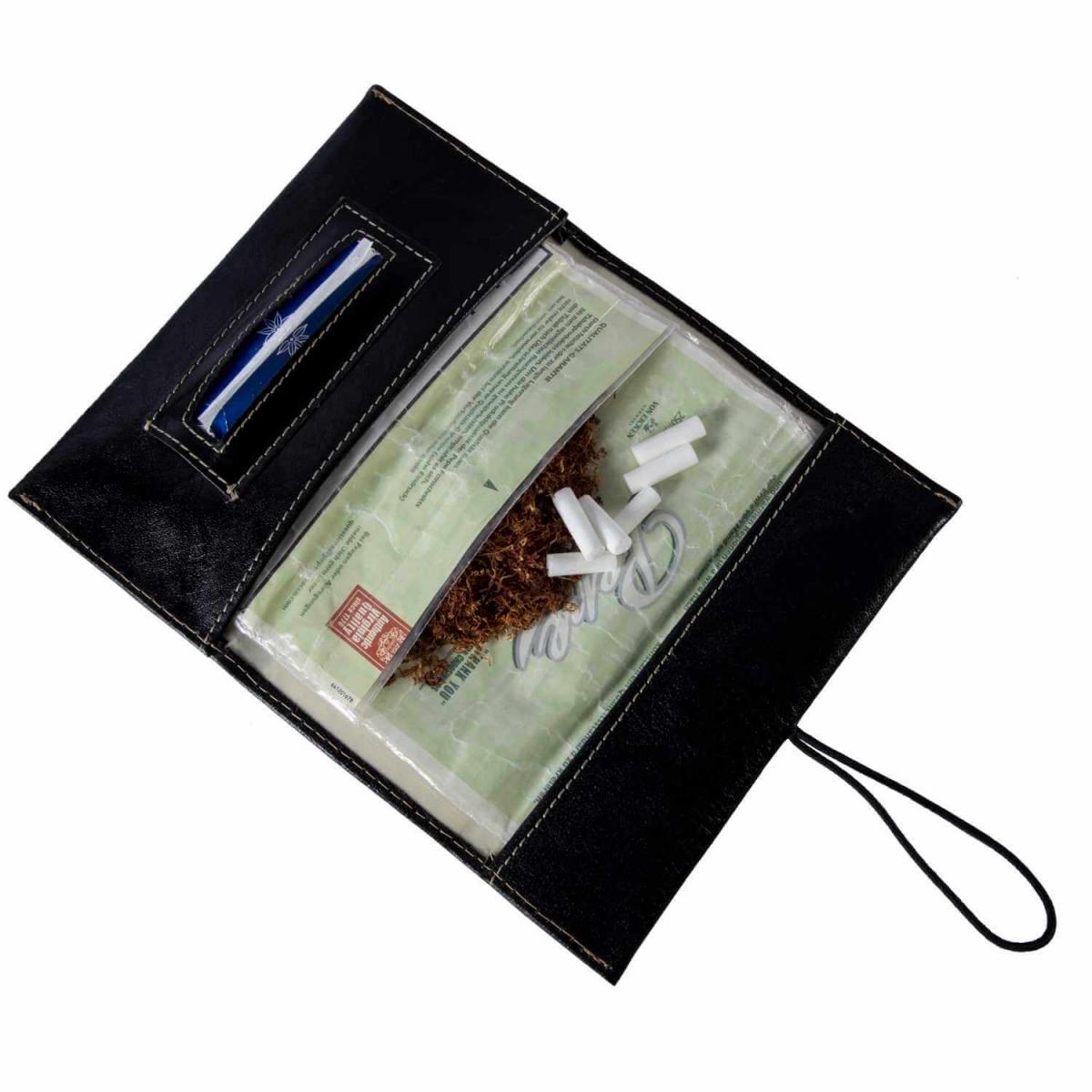ALPENLEDER | Tabaktasche MERLIN (ebenholz) CG6072-e