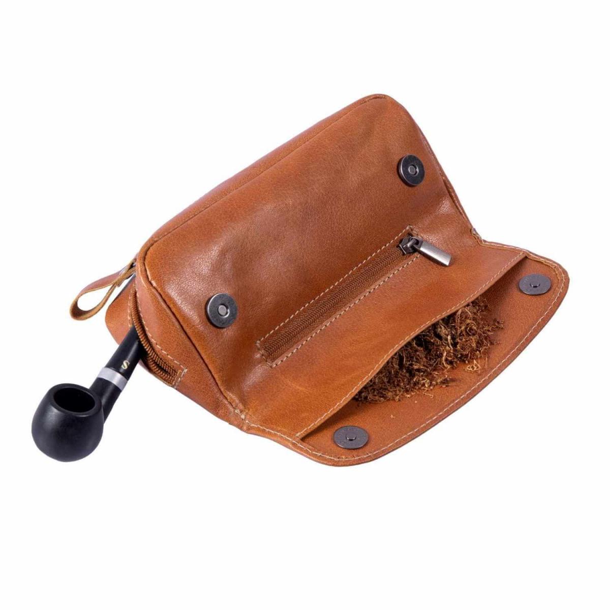 ALPENLEDER | Pfeifen-Tabaktasche MICHL (cognac) CG6046