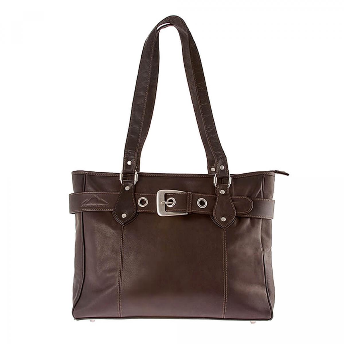 ALPENLEDER | Damen-Handtasche MIRANDA (schokobraun) MC891-s
