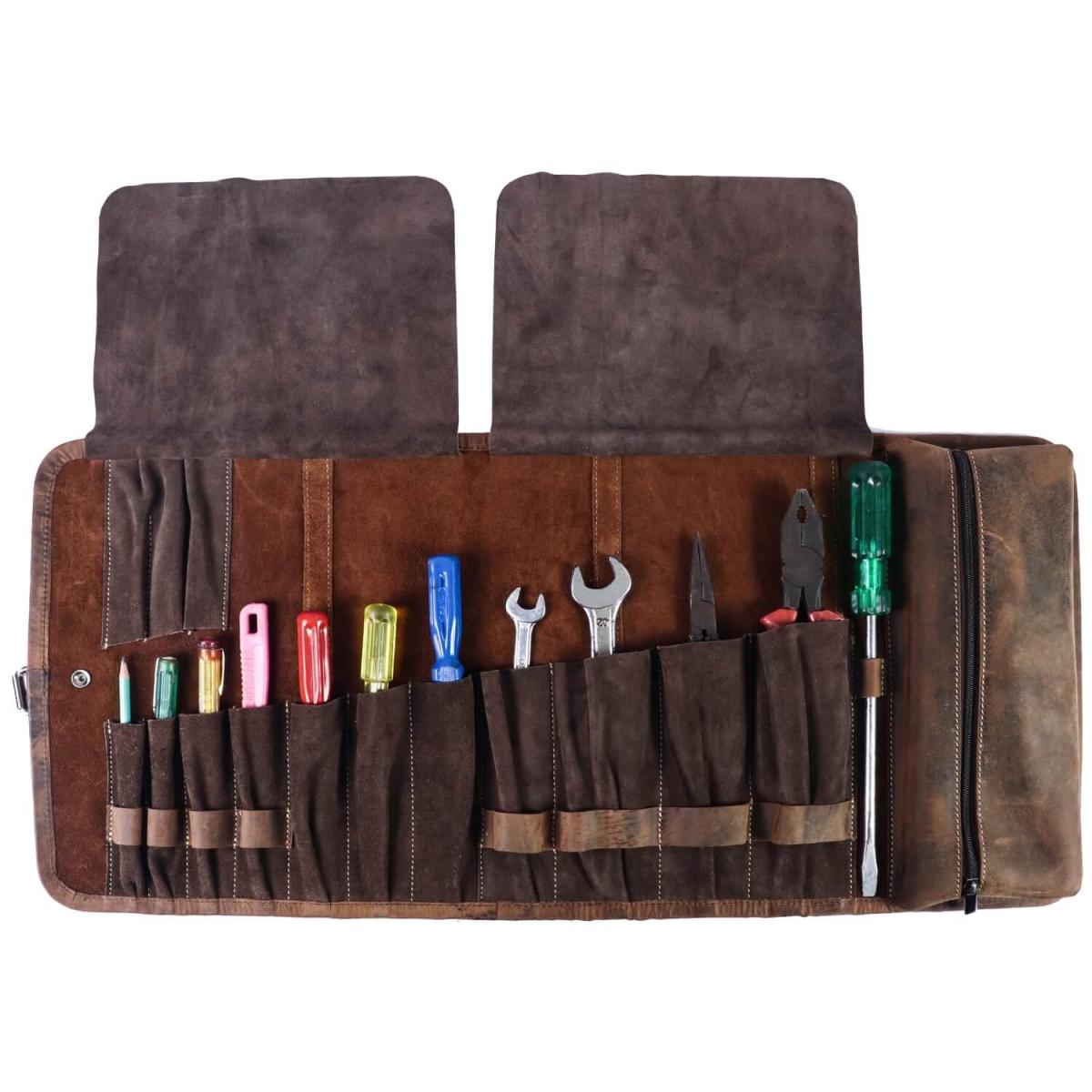 ALPENLEDER | Werkzeugrolle MONZA (old havanna) CG6060-oh