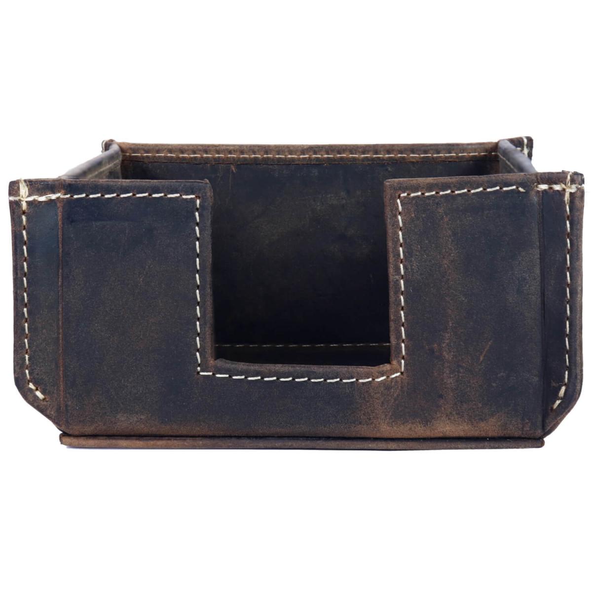 ALPENLEDER | Notizzettelspender PACKERL (old havanna) CG6076-oh