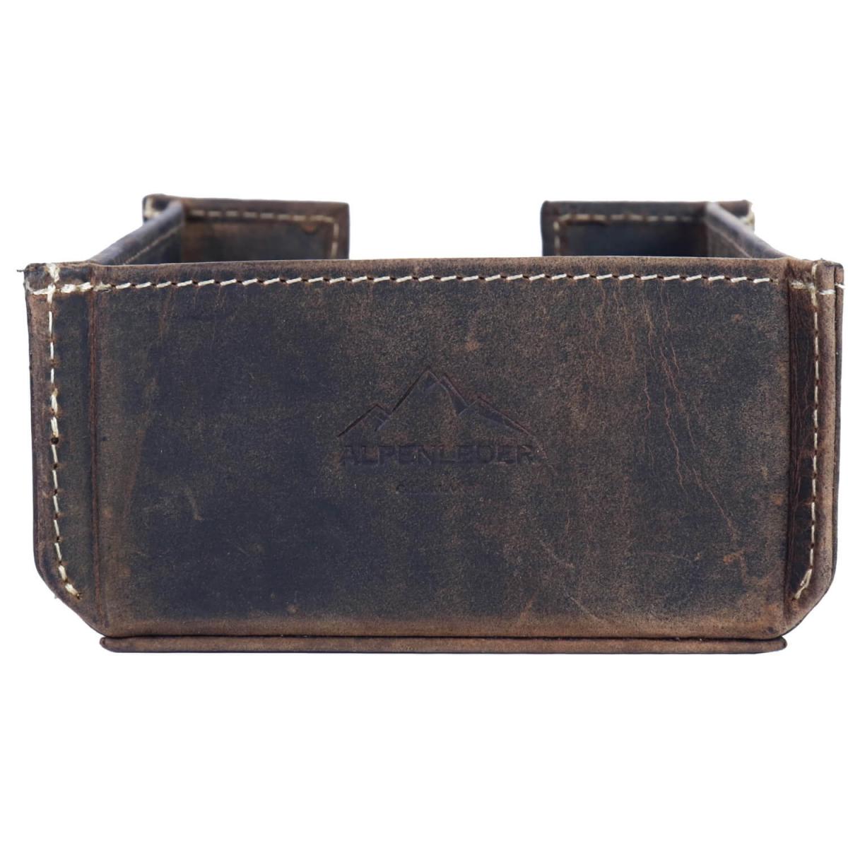 ALPENLEDER | Notizzettelspender PACKERL (old havanna) CG6076-oh
