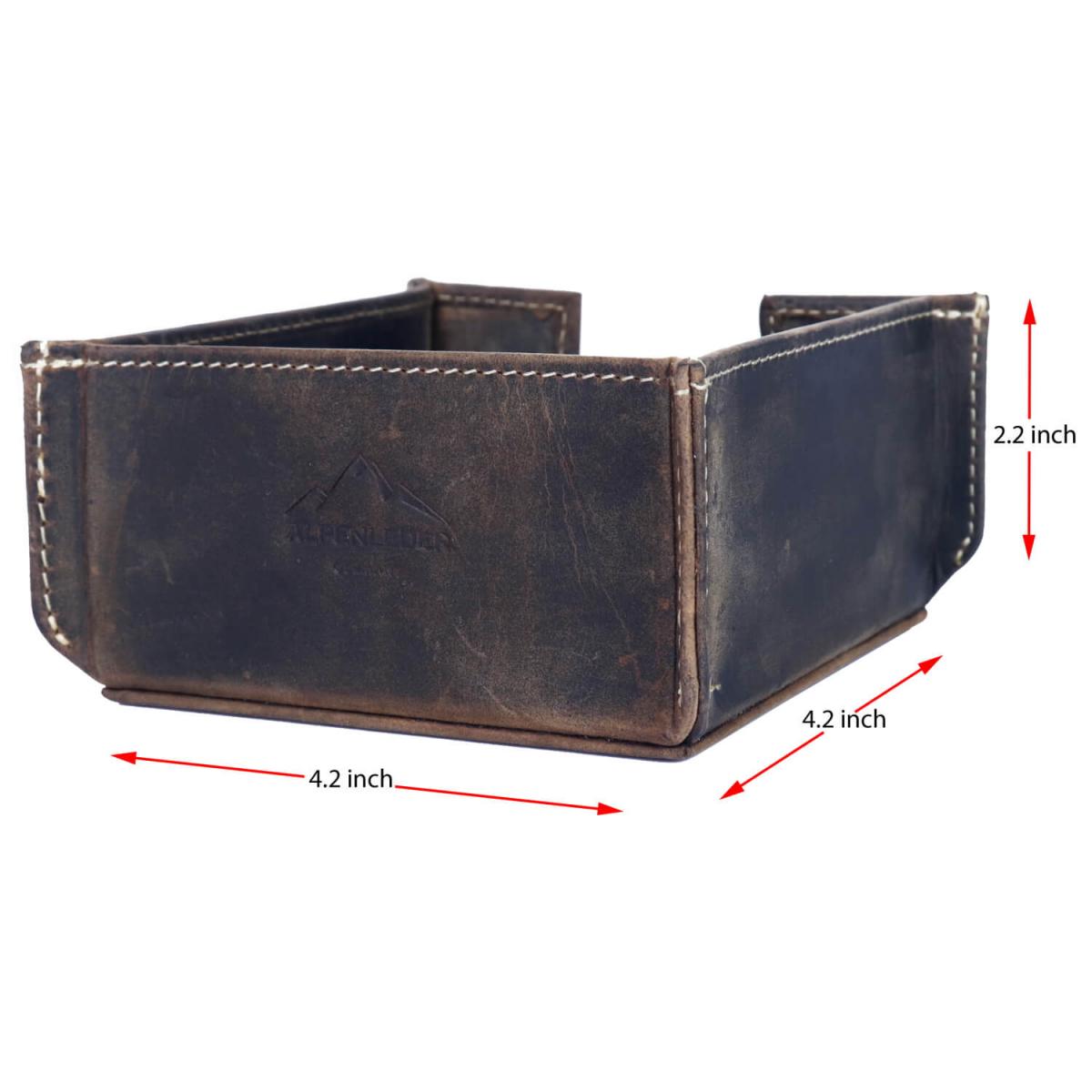 ALPENLEDER | Notizzettelspender PACKERL (old havanna) CG6076-oh