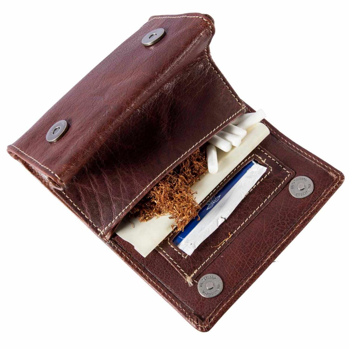 ALPENLEDER | Tabaktasche PANAMA brandy (CG2070-b)