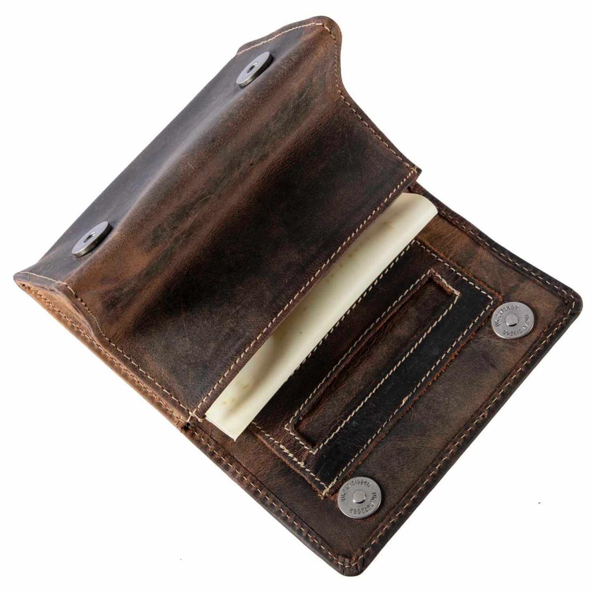 ALPENLEDER | Tabaktasche PANAMA old havanna (CG2070-oh)