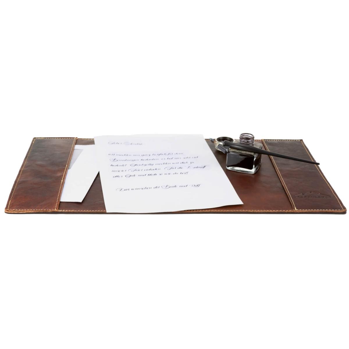 ALPENLEDER Schreibtischunterlage PIEMONT brandy (CG152-b)