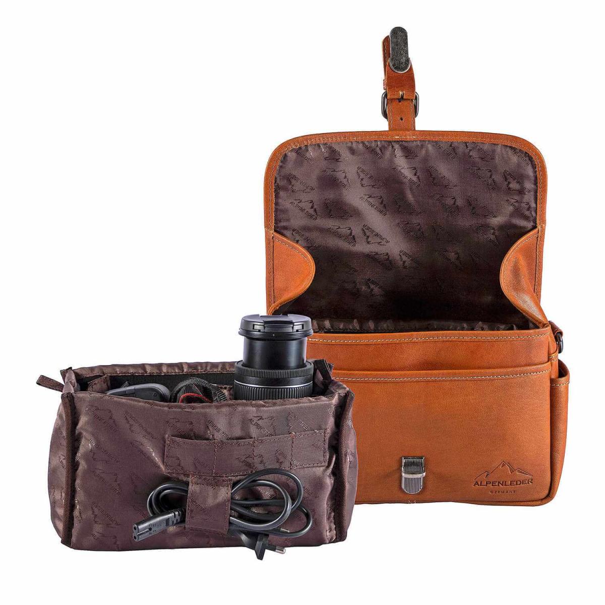 ALPENLEDER | Camera Case PRESSE Büffelleder cognac (CG2044-c)
