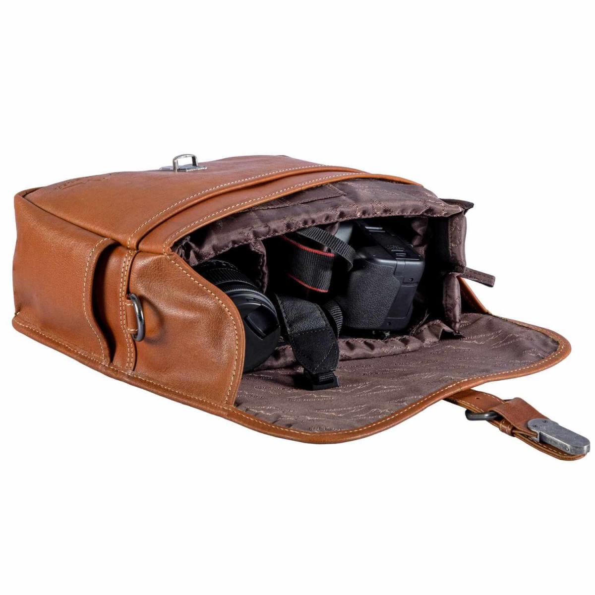 ALPENLEDER | Camera Case PRESSE Büffelleder cognac (CG2044-c)