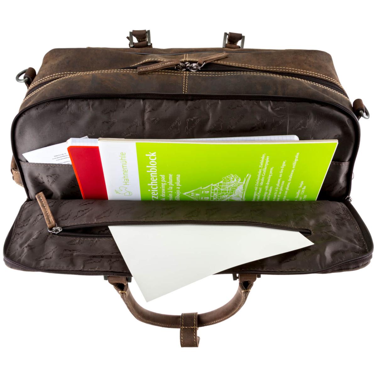 ALPENLEDER Trolley ROM (koffee)