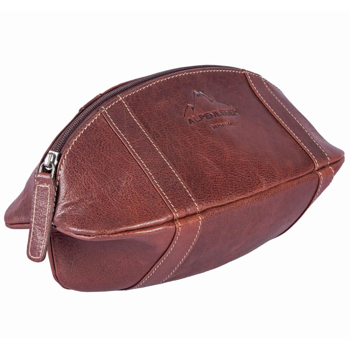 ALPENLEDER | Kulturtasche RUGBY (brandy) CG6058-b
