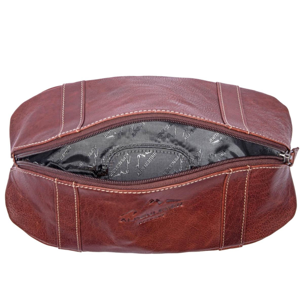ALPENLEDER | Kulturtasche RUGBY (brandy) CG6058-b
