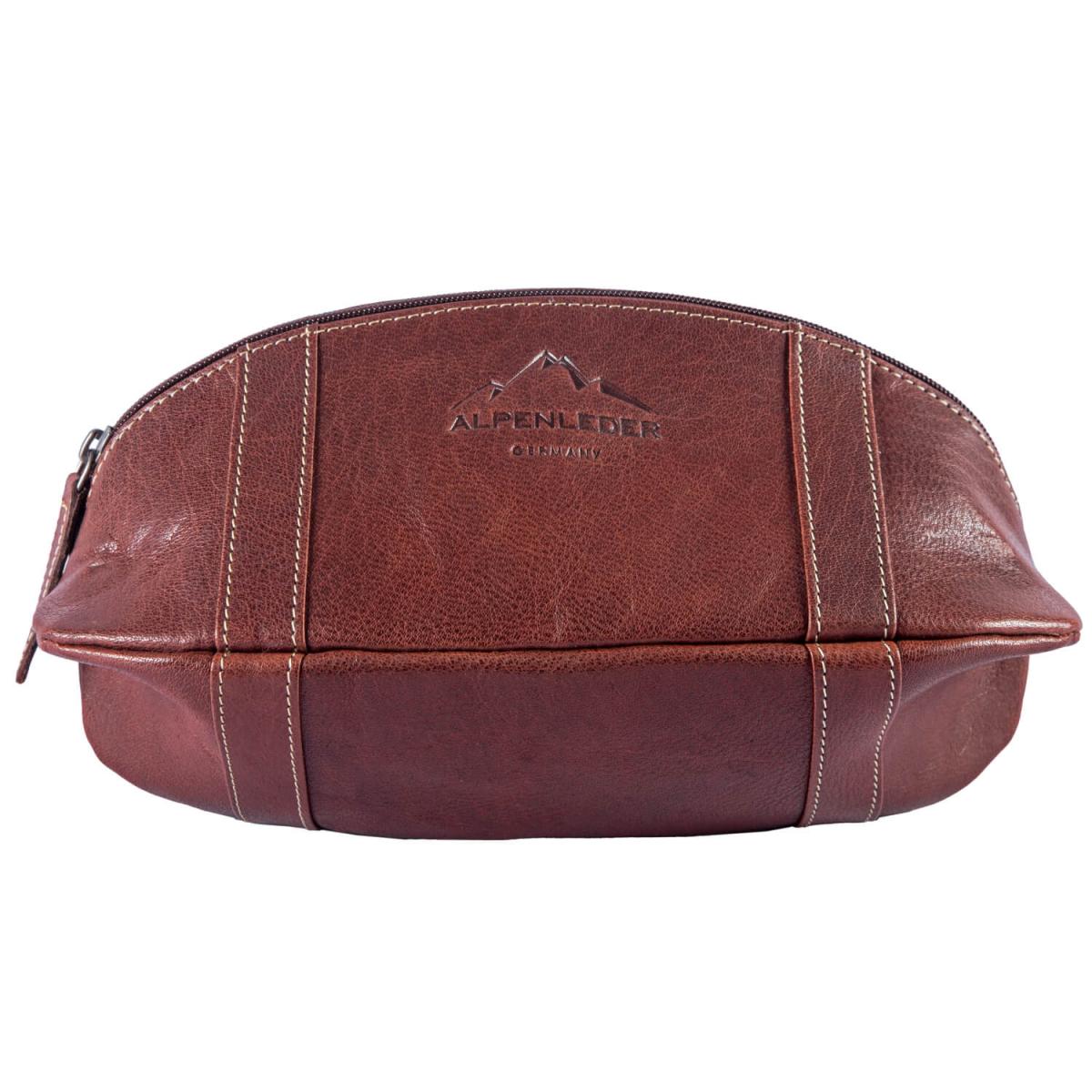 ALPENLEDER | Kulturtasche RUGBY (brandy) CG6058-b
