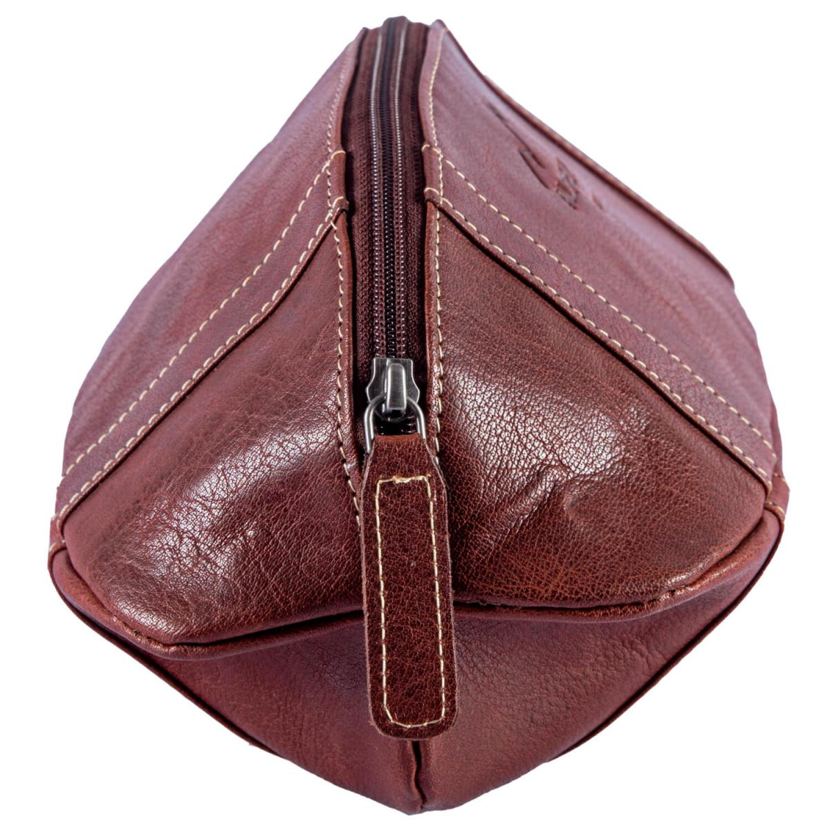 ALPENLEDER | Kulturtasche RUGBY (brandy) CG6058-b