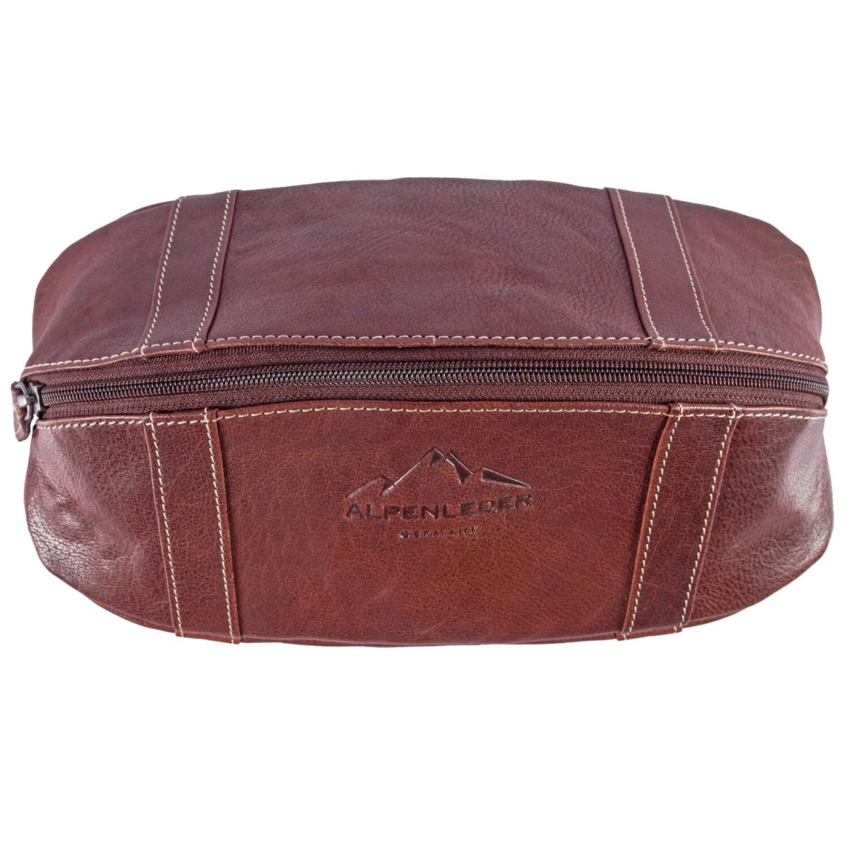 ALPENLEDER | Kulturtasche RUGBY (brandy) CG6058-b
