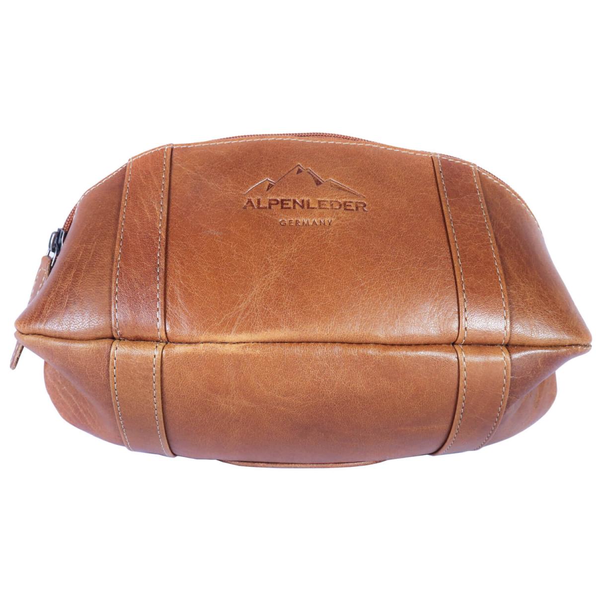 ALPENLEDER | Kulturtasche RUGBY (cognac) CG6058-c