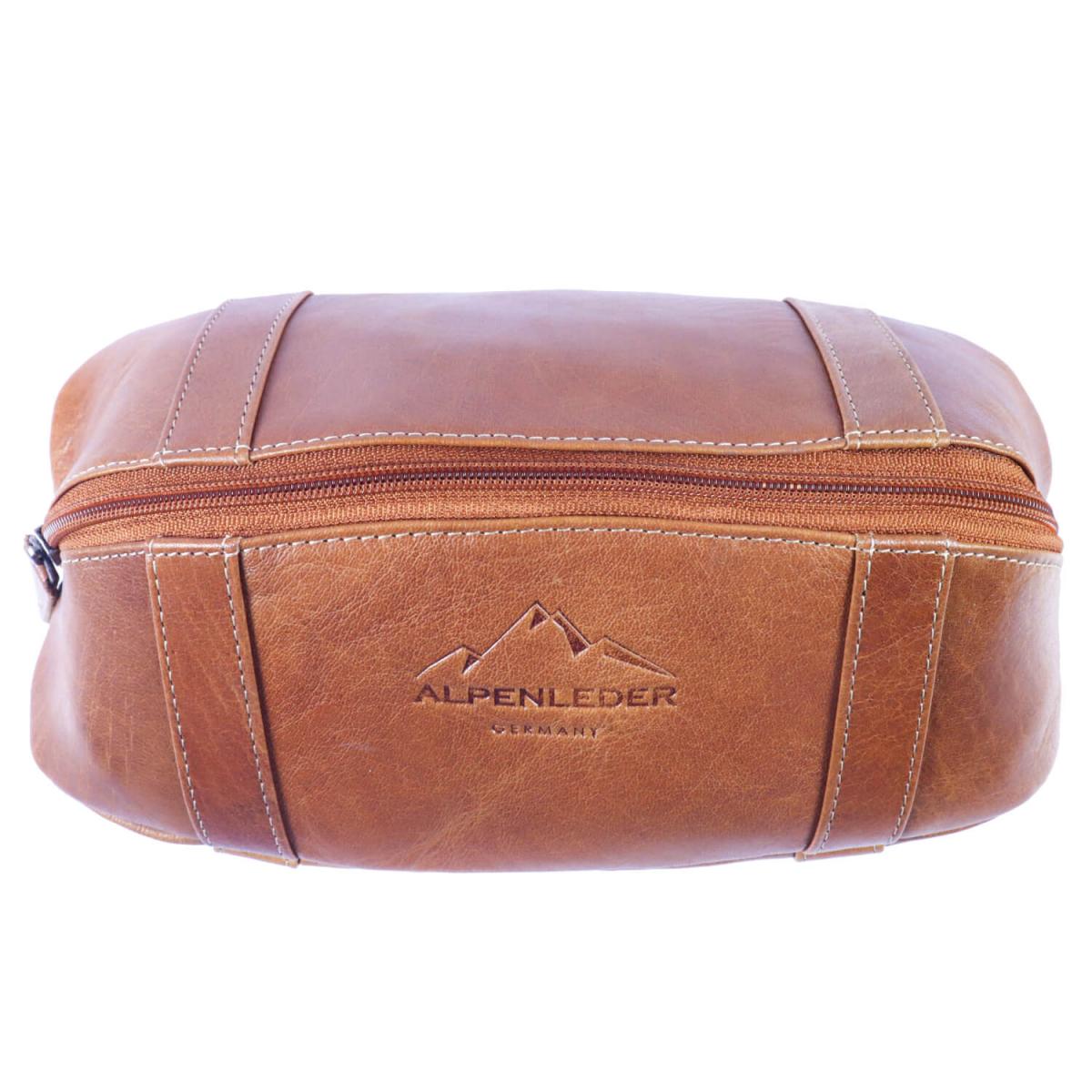 ALPENLEDER | Kulturtasche RUGBY (cognac) CG6058-c