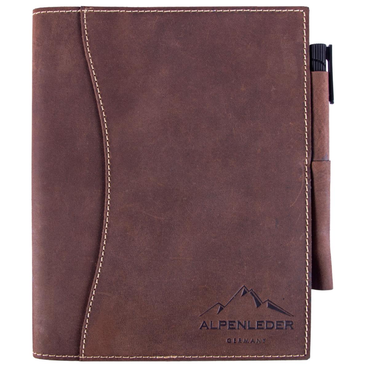 ALPENLEDER | Notizbuch DIN A5 SCHILLER (old havana) CG6056-oh