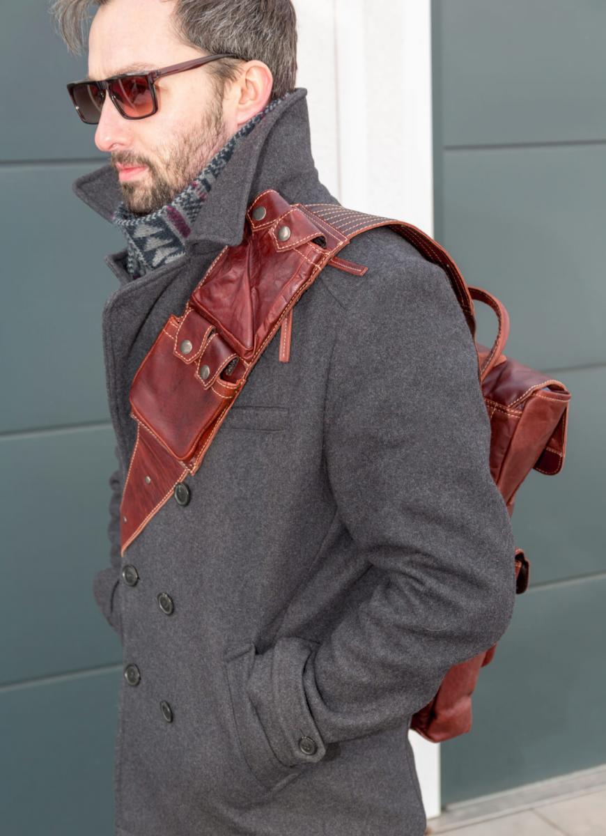 ALPENLEDER Rucksack SCRAMBLER cognac