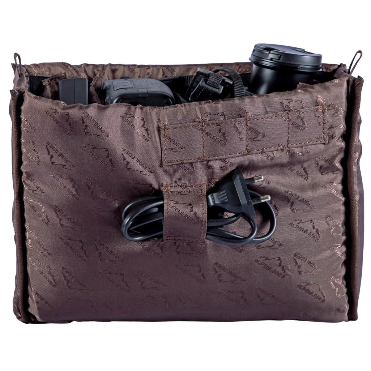 ALPENLEDER | Kameraeinsatz (braun) CG6070-b