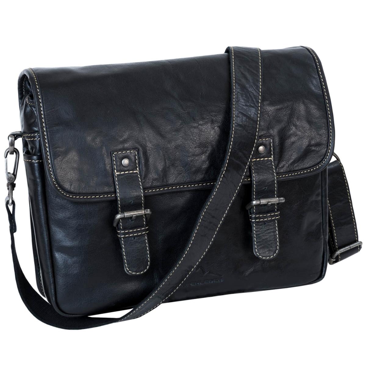 ALPENLEDER | Messenger Bag TOURER (ebenholz) CG6068-e